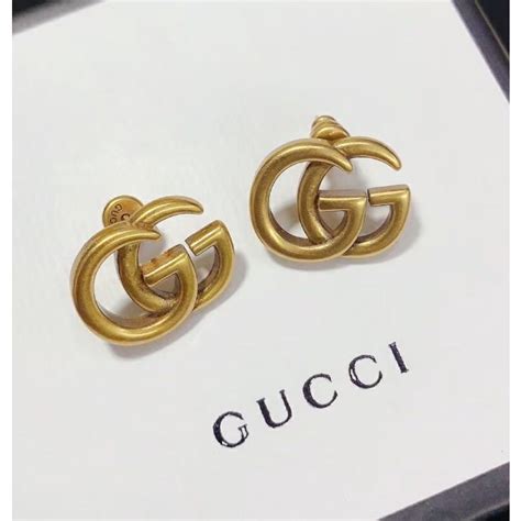 Gucci Par De Brincos Duplo G De Abelha 